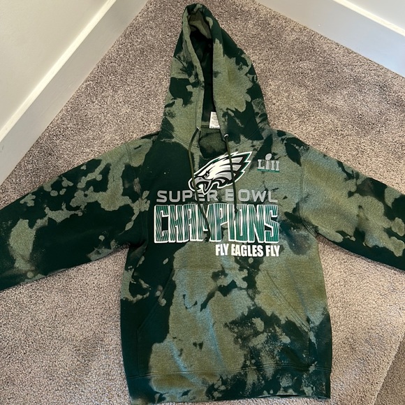 Jerzees Tops - Handmade Bleach Dyed NFL Philadelphia Eagles Sweatshirt